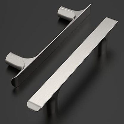 Amerdeco 10 Pack Brushed Satin Nickel Cabinet Pulls 3.75 Inch(96MM) Hole Centers Kitchen Cabinet Handles Hardware Kitchen Handles for Cabinets Cupboard Handles Drawer Pulls ZH0028 - color: Brushed Satin Nickel, size: 3.75"/96MM, style: 10 Pack