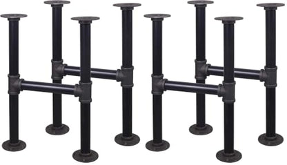 16" H-Shape Metal Table Legs Set (Pack of 2) - size: 16'' x 7.87'' (Pack of 2)