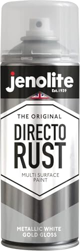 JENOLITE Directorust Metallic Finish Aerosol, White 1x13.5oz - color: White Gold