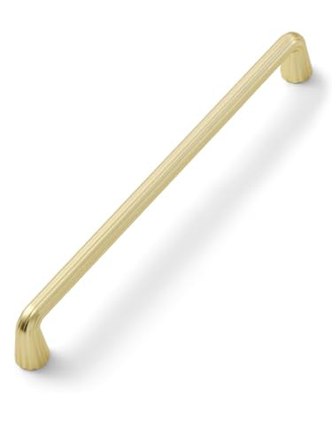5 Pack Gold Cabinet Pulls 7-9/16" Hole Center Brushed Brass Drawer Pulls Bathroom Dresser Handles Hardware Zinc Alloy - color: Brushed Gold, size: Pull - 7-9/16 Inch Hole Center