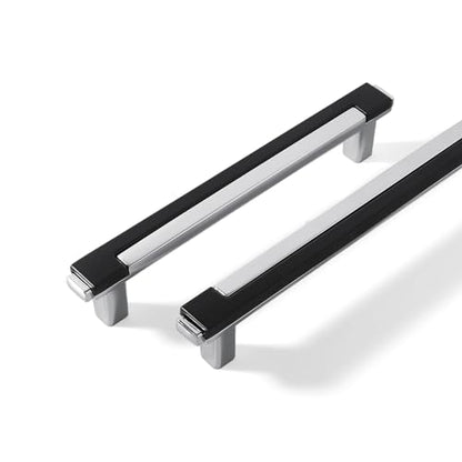 10 Pack Black Silver Cabinet Pulls & Handles, 5 Inch Hole Center - color: Black Silver, size: 6in/154mm
