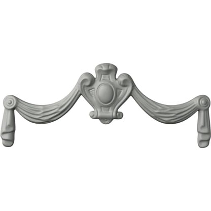 Ekena Millwork 12 5/8"W x 5 1/8"H x 5/8"P Federal Swag & Drop Onlay, White