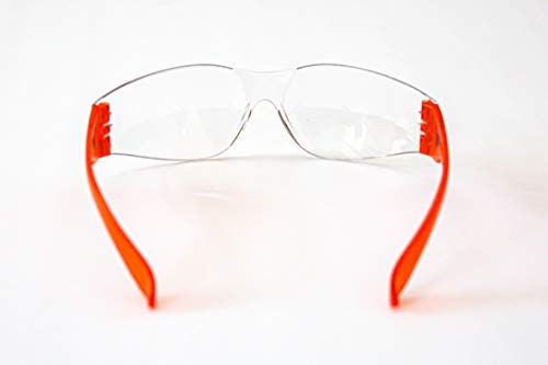 G & F Products EyePRO Safety Glasses, Impact Resistant, UV400 Protection, Clear Polycarbonate Lenses, Scratch & Anti-Fog, ANSI Z87.1 Certified, Adjustable Temples, Unisex, 6/12 Pack - style: Clear Lens 6 Pack Safety Glasses