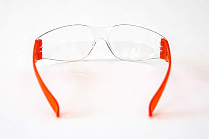 G & F Products EyePRO Safety Glasses, Impact Resistant, UV400 Protection, Clear Polycarbonate Lenses, Scratch & Anti-Fog, ANSI Z87.1 Certified, Adjustable Temples, Unisex, 6/12 Pack - style: Clear Lens 6 Pack Safety Glasses