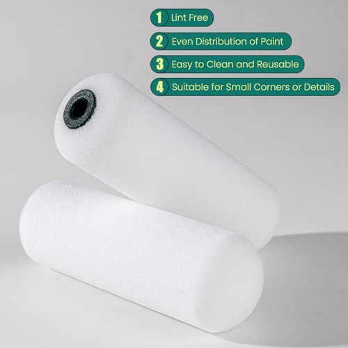 Paint Roller Covers, Foam Paint Rollers 4 Inch, 20 Pack - size: 4 inch,20 pack
