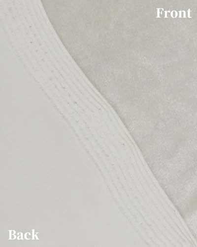 HOTGODEN White Stretch Velvet Fabric by The Yard: 63" Wide 2 Yards 95% Polyester 5% Spandex Velvet Fabric for DIY Sewing, Upholstery, Apparel, Costume, Craft - color: White, size: 2 Yard