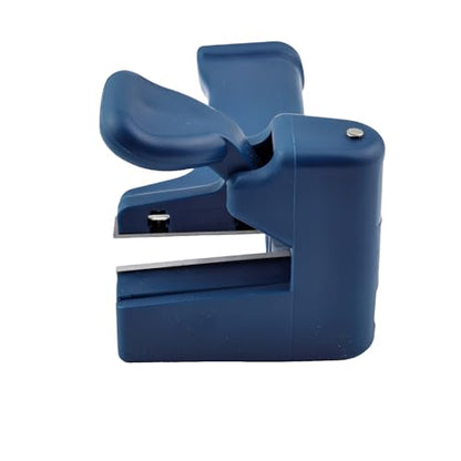 Handle Edge Banding Trimmer, Blue Manual Cutting Tool, Fits 0.5mm Thick 2.1 Inches Wide, Trimming Woodworking Cutter Set for Wood Furniture Veneer Plastic PVC Sheets Cabinet Panel Finishing