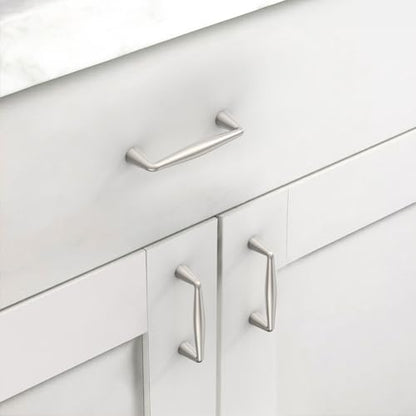 Asidrama Brushed Satin Nickel Cabinet Pulls Solid Handles,3 Inch,10 Pack - color: Brushed Satin Nickel, size: 3" Hole Center(76mm)