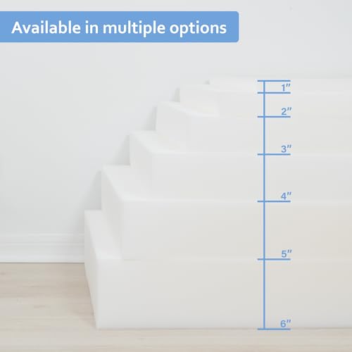 GoTo Foam 1" Height x 30" Width x 96" Length 44ILD (Firm) Upholstery Cushion Made in USA - style: 1x30x96