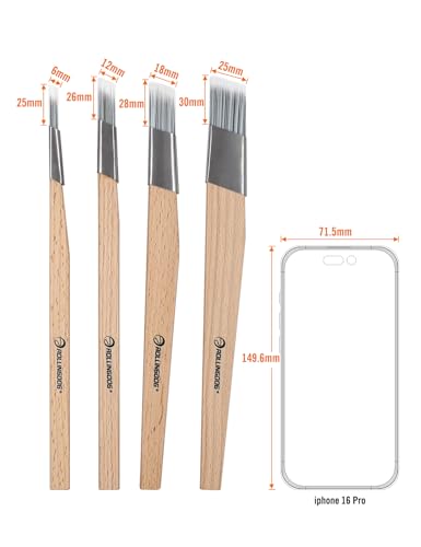 ROLLINGDOG 4PCS Trim Paint Brush Detail Trim Brush Cutting in Brush - color: 4pc