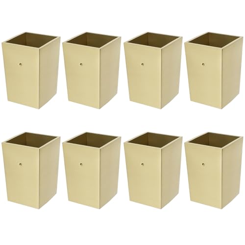 Geesatis Golden Table Feet Cover Caps, 8PCS,1.26" Upper, 1.18" Bottom - size: 1.1"- Square-8Pcs