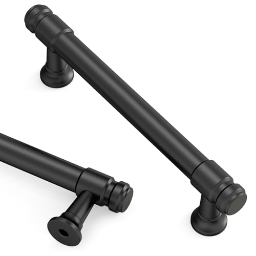 Asidrama 10 Pack 4 Inch Matte Black Kitchen Cabinet Handles - color: Matte Black, size: 4" Hole Center(102mm)