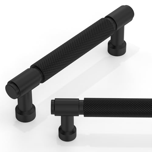 10 Pack Matte Black Cabinet Pulls 3.75 Inch(96mm) Kitchen Cabinet Handles Cabinet Hardware for Drawer Pulls - color: Matte Black, size: 3.75" Hole Center