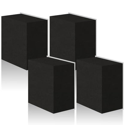 4 Pcs 2" Thick Foam Padding Sheet with Adhesive Backing Closed Cell - color: Black, size: 2 Inch Thick, 4 x 4 Inches
