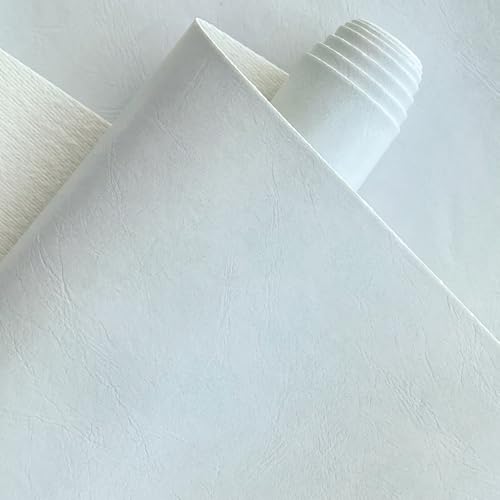 Soft Faux Leather 11.8"x53"(30x135cm) PU Synthetic Leather Fabric for Bows Earrings Handbags Crafts (White) - color: White