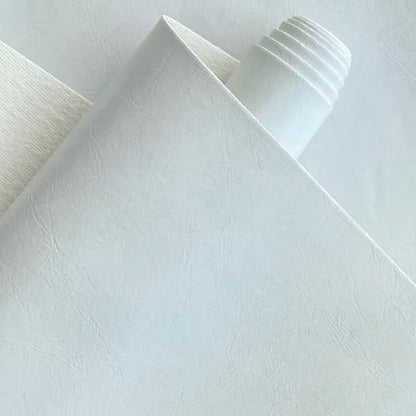 Soft Faux Leather 11.8"x53"(30x135cm) PU Synthetic Leather Fabric for Bows Earrings Handbags Crafts (White) - color: White