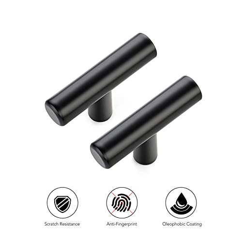 Ravinte Matte Black Cabinet Handles 2" Length,Single Hole Center,4 Pack - size: Single Hole