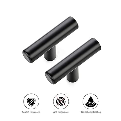Ravinte Matte Black Cabinet Handles 2" Length,Single Hole Center,4 Pack - size: Single Hole