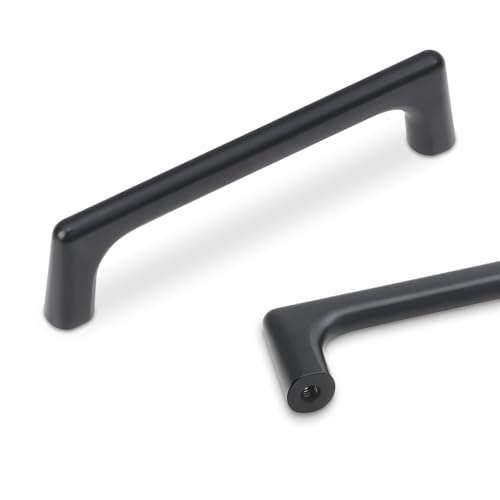 10 Pack 3.75 inch Matte Black Kitchen Cabinet Handles - color: Matte Black, size: 3-3/4 inch Hole Center