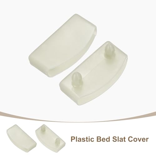 uxcell 12 Pcs 55mm x 9mm Plastic Bed Slat End Caps, Bed Slat Cover Beige - color: Beige, size: 55mm x 9mm