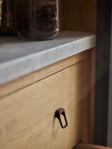Goo-Ki Oil Rubbered Bronze Cabinet pulls with 0.6''(16mm) Hole Center,Modern Zinc Alloy Finger Pulls for Drawer,Wardrobe,Cupboard,6 Pack - color: Oil Rubbered Bronze, size: 0.6'' HOLE CENTERS