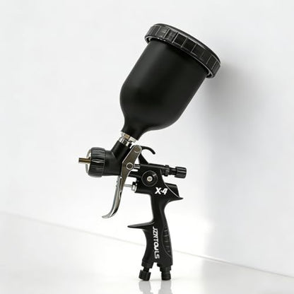 HVLP Air Spray Gun with 1.3/1.7 mm Nozzles, Gravity Feed Spray Paint Gun with 400/600ml Cup, Professional Automotive Spray Gun Kit, Spray for Car Paint, Furniture, Primers, Varnishes and Top Coats