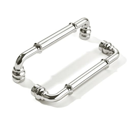 khtumeware 10 Pack Heavy Duty 3-3/4" Vibrant Polished Nickel Cabinet Pulls - color: Polished Nickel, size: 3-3/4"(96mm) Hole Center