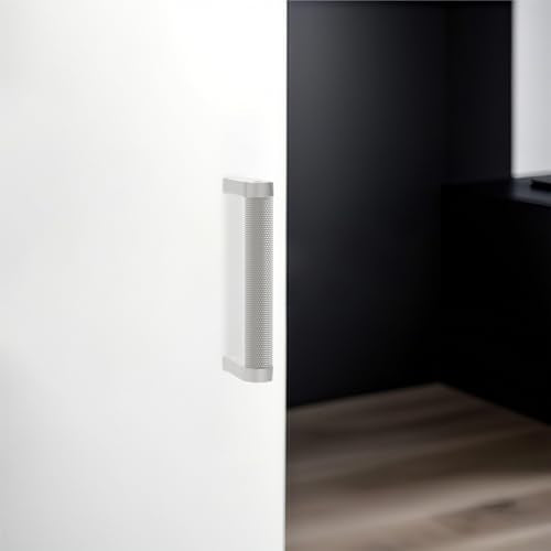 10 Pack Brushed Satin Nickel Cabinet Pulls knurled 3 Inch Hole Centers Kitchen Cabinet Handles Silver Drawer Pulls Dresser Handles - color: Brushed Satin Nickel, size: 3'' Hole Center(76mm)