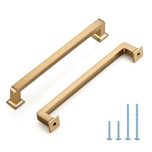 HOME EDIT Champagne Bronze Cabinet Handles Zinc Pulls 6-1/4 Inch 10 Pack - color: Champagne Bronze, size: 6-1/4 inches Hole Center