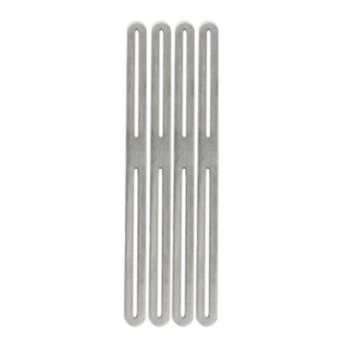 4 PCS Flat Straight Brace Brackets Mending Plates Repair Fixing Bracket with Slot, ULIFESTAR Heavy Duty Thicken SUS Corner Brace for Wood,Metal Bracket for Furniture Shelf Bed Table-13.19x0.94x0.12'' - size: Silver 13.19 x 0.94 x 0.12 inches