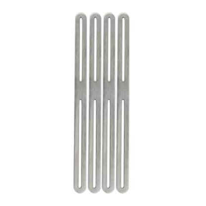 4 PCS Flat Straight Brace Brackets Mending Plates Repair Fixing Bracket with Slot, ULIFESTAR Heavy Duty Thicken SUS Corner Brace for Wood,Metal Bracket for Furniture Shelf Bed Table-13.19x0.94x0.12'' - size: Silver 13.19 x 0.94 x 0.12 inches