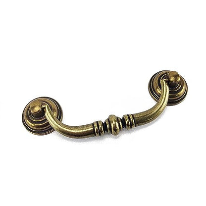 4 PCS Antique Brass Metal Drop Bail Pulls,4-1/4" Center to Center - color: Antique Brass, size: 4-1/4" Center to Center