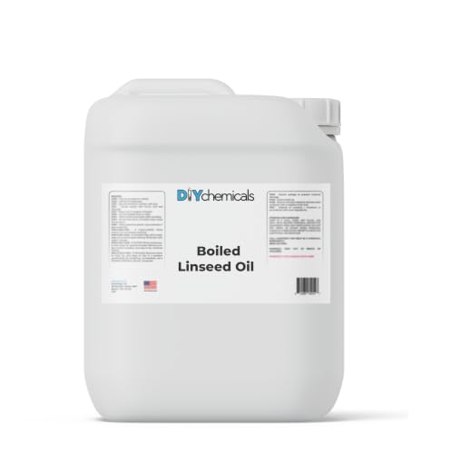 Boiled Linseed Oil Technical Grade | Wood Finishing, Conditioning & Industrial Maintenance Oil | Amber Wood Treatment for Raw Wood, Tool Handles & Technical Formulation Applications - 5 Gallons - size: 5 Gallons