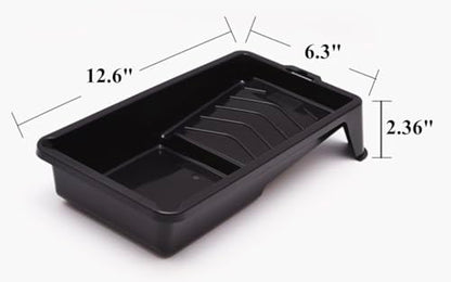 Edward Tools 4-Inch Paint Tray – Durable Plastic Roller Tray for Mini Rollers, Grooved Surface for Even Paint Distribution, Lightweight & Reusable