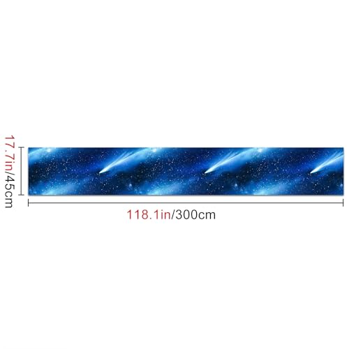 HOMETITUTE Starry Sky Galaxy Peel Stick Wallpaper 118.1x17.7 Inch Vinyl - color: Galaxy
