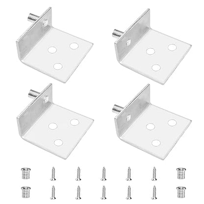 Aifeier ET 2 Sets Pivot Hinges Stainless Steel Silver Heavy Duty Concealed - color: Stainless steel silver
