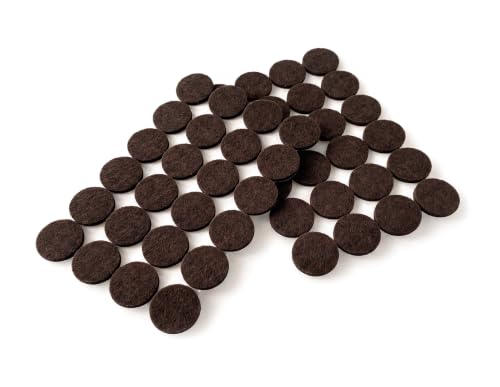 Slipstick GorillaFelt Premium Felt Furniture Pads/Chair Floor Protectors (1 Inch Round) Includes 48 Heavy-Duty Felt Pads with Self Stick Adhesive, Brown - size: 48 PCS 1" Brown