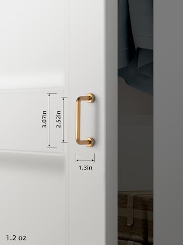 Goo-Ki 6 Pack 2 1/2" Center to Center Warm Champagne Bronze Modern Cabinet Pulls Solid Contemporary Home Improvement Hardware Brushed Drawer Pulls Zinc Alloy Kitchen Handles - color: Warm Champagne Bronze, size: 2 1/2'' Center to Center