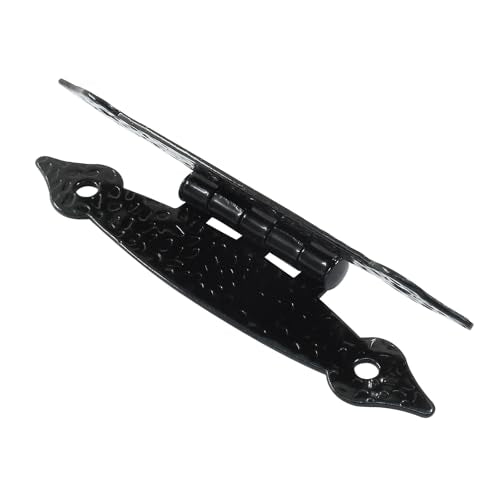 Murtenze 12 Pack 3.5 Inch Black Antique H Hinge Cold Rolled Steel - color: Black-12PCS