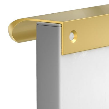Goldenwarm Matte Gold Cabinet Handles, Finger Pulls Cabinet Edge Pulls 2-1/2 Inch 10 Pack | Brushed Brass Drawer Handles Flat Drawer Pulls Smooth Edge Hardware for Kitchen Cupboard - color: Matte Gold, size: Hole Center:64mm(2-1/2in)