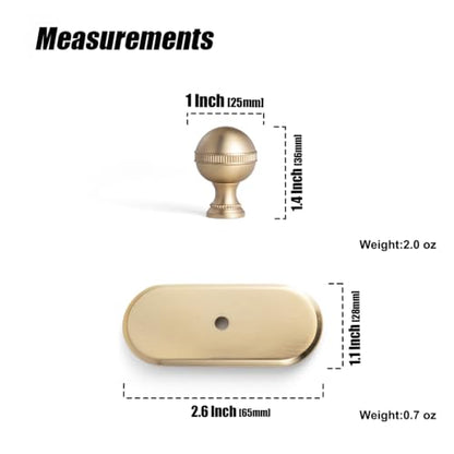 Goo-Ki Champagne Bronze Cabinet Knobs with Oblong Backplate, 6 Pack - color: Champagne Bronze, style: Oblong Plate
