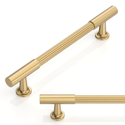 10 Pack Champagne Bronze Cabinet Pulls 5 Inch(128mm) Honey Bronze Kitchen Cabinet Handles Solid Heavy Duty Drawer Pulls - color: Champagne Bronze, size: 5" Hole Center