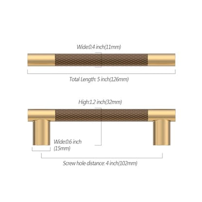 Asidrama 10 Pack 4 Inch(102mm) Knurled Brown and Champagne Bronze Kitchen Cabinet Handles, Cabinet Pulls Kitchen Cabinet Hardware Cupboard Handles Drawer Pulls 4496A - color: Brown-Champagne, size: 4" Hole Center(102mm)