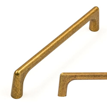 Amerdeco 10 Pack Antique Brass Cabinet Pulls 5" - color: Antique Brass, size: 5" hole center