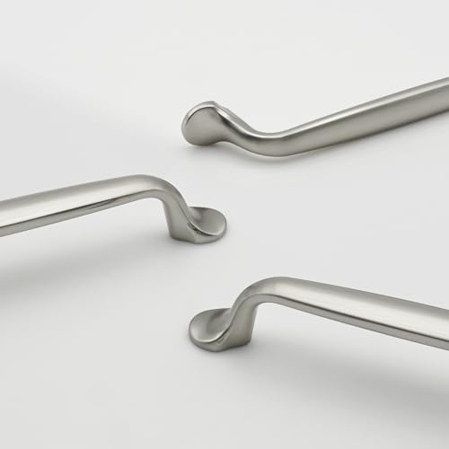 10 Pack Brushed Nickel Cabinet Pulls 5 Inch/128mm Hole Center Solid Zinc Alloy Handles Drawer Dresser Satin Nickel Kitchen Cupboard Bathroom Furniture Hardware - color: 10pack - Brushed Nickel, size: 5"/128mm Hole Center