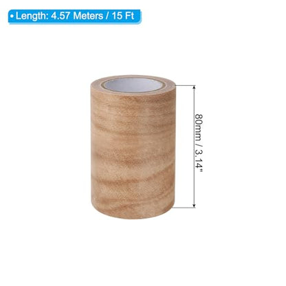 Wood Grain Repair Tape 3" x15ft, Self Adhesive Realistic Textured Repair Tape Patch for Floor Door Table Cabinets Desk,Light Chestnut Maple