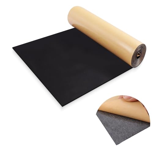 LSGCQ Sponge Neoprene Foam Padding Self Adhesive Foam Sheets, Black - color: Black, size: 12" Wide x 1/16" Thick x 59" Long