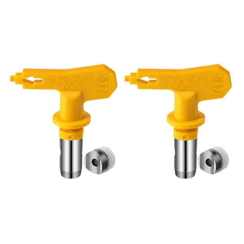 2 pcs(517 * 2) Reversible Airless Spray Tips Set for Airless Paint Sprayer,for Wall Fence Deck Cabinet and Guns House Painting - size: 517*2