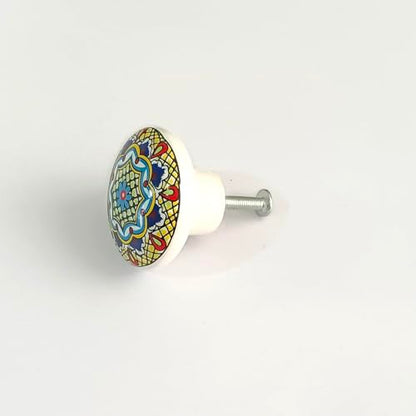 HUAMULAN Ceramic Knobs Boho Cabinet Pulls Drawer Door Handles 15 Pack - color: MZ936-6-15PCS
