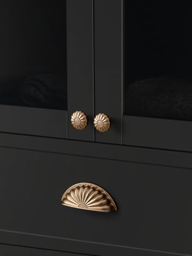 Champagne Bronze Cabinet Cup Pulls 3" Hole Center 5 Pack Drawer Pulls Kitchen Hardware Cabinet Handles Dresser Handles Knobs - color: Champagne Bronze, size: 3"(76mm) Hole Center